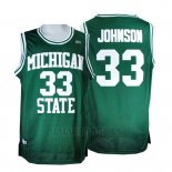 Camiseta NCAA Michigan State Spartans Magic Johnson #33 Retro Verde