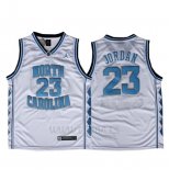 Camiseta NCAA North Carolina Tar Heels Michael Jordan #23 Blanco