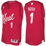 Camiseta Navidad 2016 Miami Heat Chris Bosh #1 Rojo