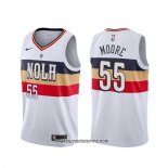 Camiseta New Orleans Pelicans E'twaun Moore #55 Earned Blanco