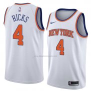 Camiseta New York Knicks Isaiah Hicks #4 Statement 2018 Blanco