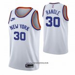 Camiseta New York Knicks Julius Randle #30 75th Anniversary Blanco