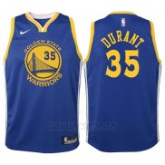 Camiseta Nino Golden State Warriors Kevin Durant #35 2017-18 Azul