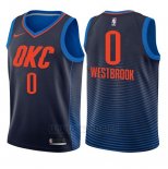 Camiseta Nino Oklahoma City Thunder Russell Westbrook #0 Statement 2017-18 Azul