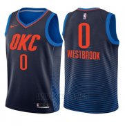 Camiseta Nino Oklahoma City Thunder Russell Westbrook #0 Statement 2017-18 Azul