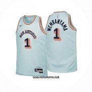 Camiseta Nino San Antonio Spurs Victor Wembanyama #1 Ciudad 2024-25 Verde
