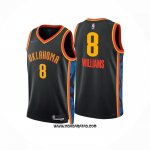 Camiseta Oklahoma City Thunder Jaylin Williams #8 Ciudad 2024-25 Negro
