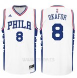 Camiseta Philadelphia 76ers Jahlil Okafor #8 Blanco