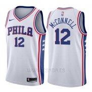 Camiseta Philadelphia 76ers T.j. McConnell #12 Swingman Association 2017-18 Blanco