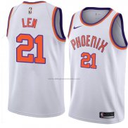 Camiseta Phoenix Suns Alex Len Hardwood #21 Classic 2018 Blanco