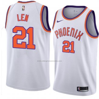 Camiseta Phoenix Suns Alex Len Hardwood #21 Classic 2018 Blanco