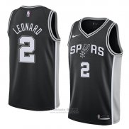 Camiseta San Antonio Spurs Kawhi Leonard Icon #2 2017-18 Negro