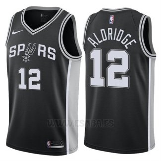 Camiseta San Antonio Spurs LaMarcus Aldridge #12 2017-18 Negro