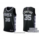 Camiseta San Antonio Spurs Romeo Langford #35 Statement 2022-23 Negro