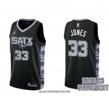 Camiseta San Antonio Spurs Tre Jones #33 Statement 2022-23 Negro