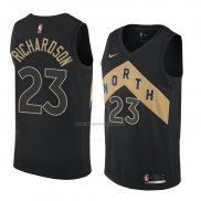 Camiseta Toronto Raptors Malachi Richardson #23 Ciudad 2018 Negro2