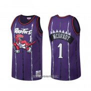 Camiseta Toronto Raptors Tracy Mcgrady #1 Hardwood Classics Violeta