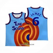 Camiseta Tune Squad Lebron James #6 Azul