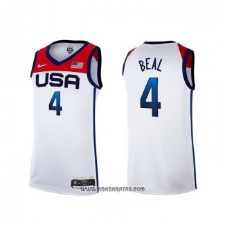 Camiseta USA 2021 Bradley Beal #4 Blanco