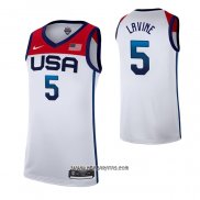 Camiseta USA 2021 Zach LaVine #5 Blanco