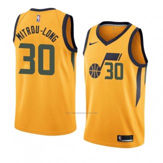 Camiseta Utah Jazz Naz Mitrou-Long #30 Statement 2018 Amarillo