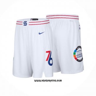 Pantalone Philadelphia 76ers Ciudad 2024-25 Blanco