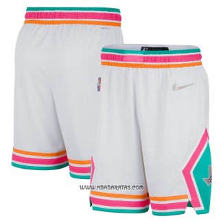 Pantalone San Antonio Spurs Ciudad 2021-22 Blanco