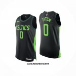 Camiseta Boston Celtics Jayson Tatum #0 Ciudad 2024-25 Negro