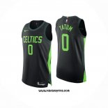Camiseta Boston Celtics Jayson Tatum #0 Ciudad 2024-25 Negro
