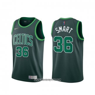Camiseta Boston Celtics Marcus Smart #36 Earned 2020-21 Verde