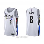 Camiseta Brooklyn Nets Patty Mills #8 Ciudad 2022-23 Blanco