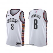 Camiseta Brooklyn Nets Tyler Johnson #8 Ciudad 2020 Blanco