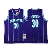 Camiseta Charlotte Hornets Dell Curry #30 Retro Violeta