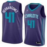 Camiseta Charlotte Hornets Willy Hernangomez #41 Statement 2018 Violet