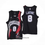 Camiseta Chicago Bulls Zach Lavine #8 Fashion Royalty Negro