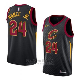 Camiseta Cleveland Cavaliers Larry Nance Jr. #24 Statement 2018 Negro