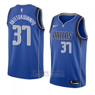 Camiseta Dallas Mavericks Kostas Antetokounmpo #37 Icon 2018 Azul