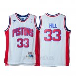 Camiseta Detroit Pistons Grant Hill #33 Retro Blanco