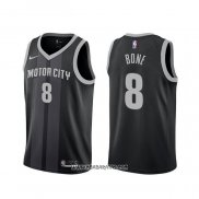Camiseta Detroit Pistons Jordan Bone #8 Ciudad Negro