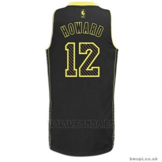 Camiseta Electricidad Moda Houston Rockets Dwight Howard #12 Negro