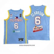 Camiseta Filipino Jordan Clarkson #6 Juegos Olimpicos 2024 Azul
