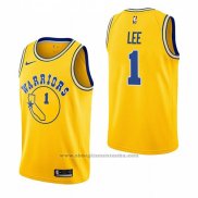 Camiseta Golden State Warriors Damion Lee #1 Hardwood Classic 2018-19 Amarillo