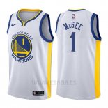 Camiseta Golden State Warriors Javale McGee #1 Association 2017-18 Blanco