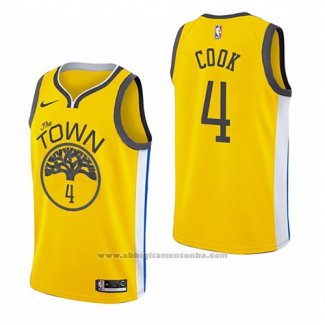 Camiseta Golden State Warriors Quinn Cook #4 Earned 2018-19 Amarillo