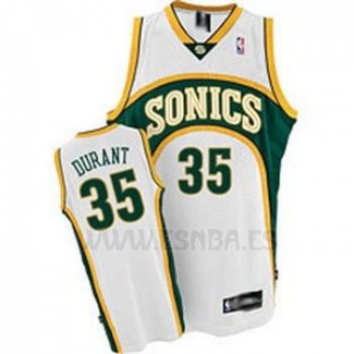 Camiseta Historic Seattle SuperSonics Kevin Durant #35 Blanco