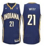 Camiseta Indiana Pacers David West #21 Azul