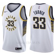 Camiseta Indiana Pacers Myles Turner #33 Association 2017-18 Blanco