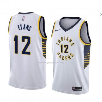 Camiseta Indiana Pacers Tyreke Evans #12 Association 2018 Blanco