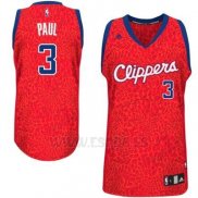 Camiseta Leopard Light Loco Los Angeles Clippers Chris Paul #3 Rojo