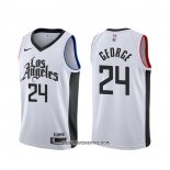 Camiseta Los Angeles Clippers Paul George #24 Ciudad Blanco